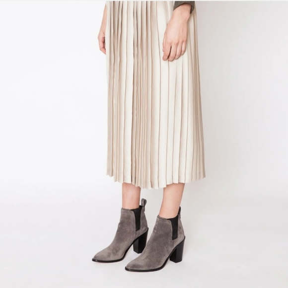 Arno Collective Taupe Suede Chelsea Ankle Booties - Picture 2 of 10